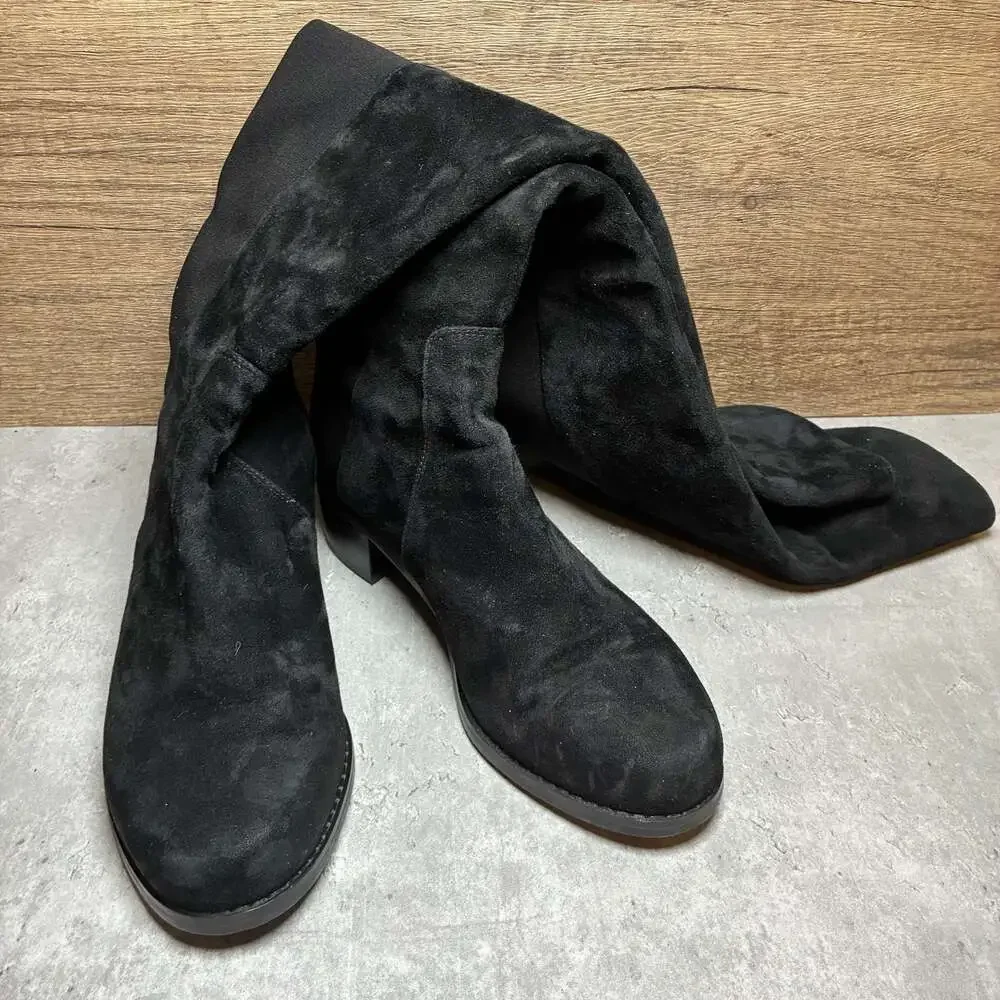 Stuart Weitzman Black Suede Over-the-Knee Boots Size 37